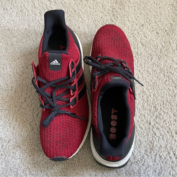 Adidas Ultraboost Men’s running shoes size 13 red and black like new - Picture 3 of 7